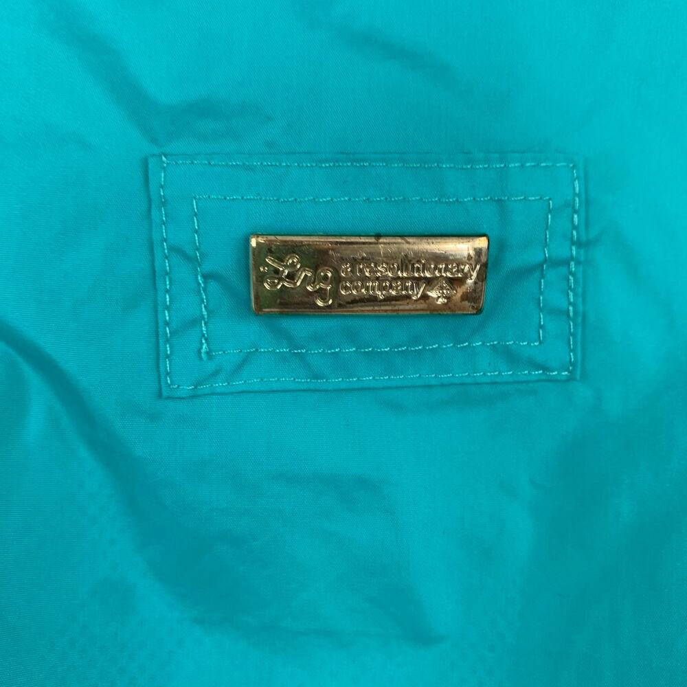 Women Vintage Colorblock Windbreaker Athleisure Hoodie Jacket Teal Size 2XL - Picture 7 of 9